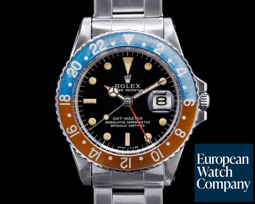 Image of Rolex Vintage GMT Master 1675 Gilt Dial Pepsi c. 1966 NICE 