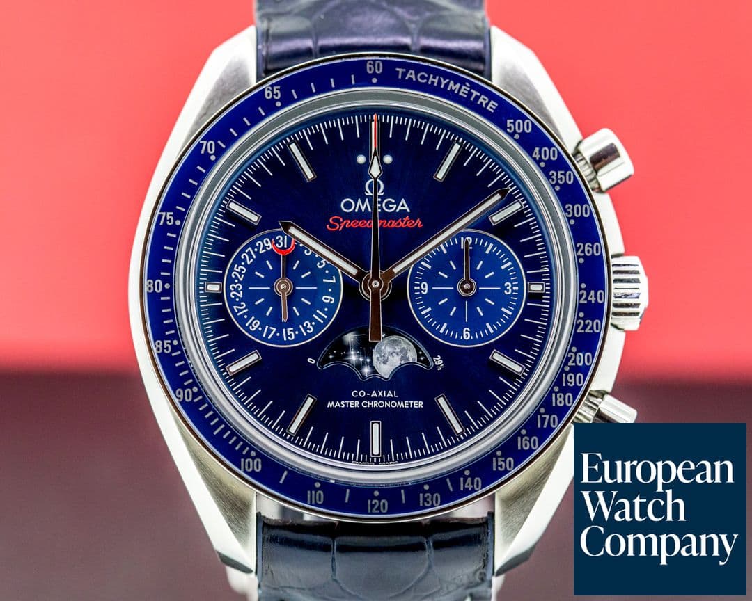 Image of Omega Speedmaster Automatic Moon Blue Dial