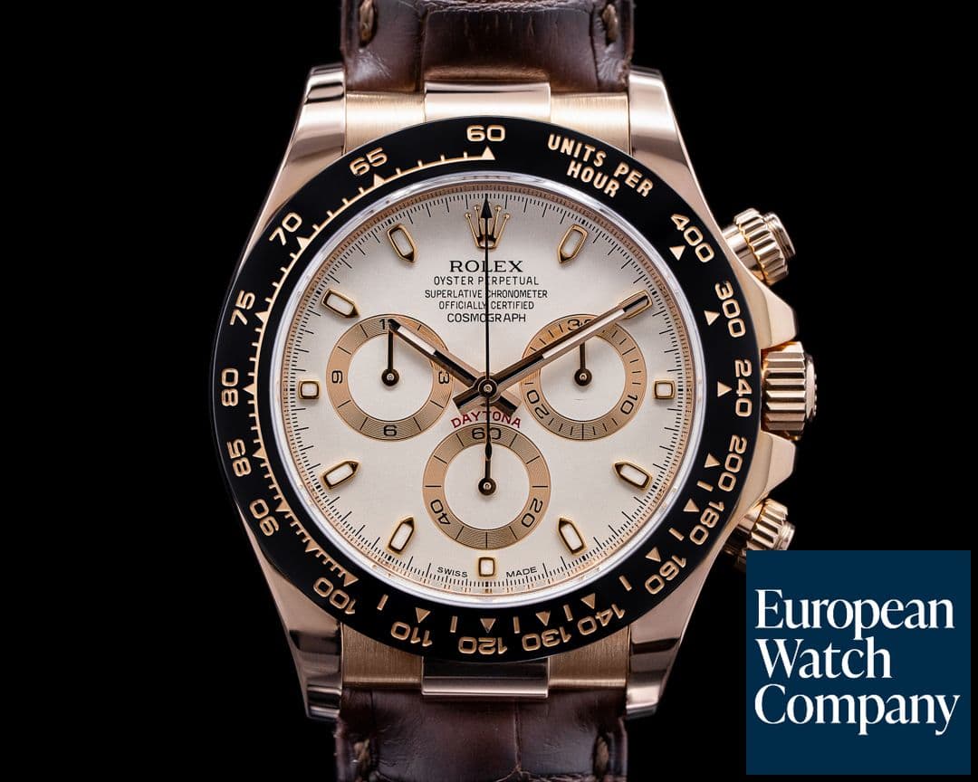 Image of Rolex Cosmograph Daytona 116515LN 18K Rose Gold Ivory Dial / Alligator 2020