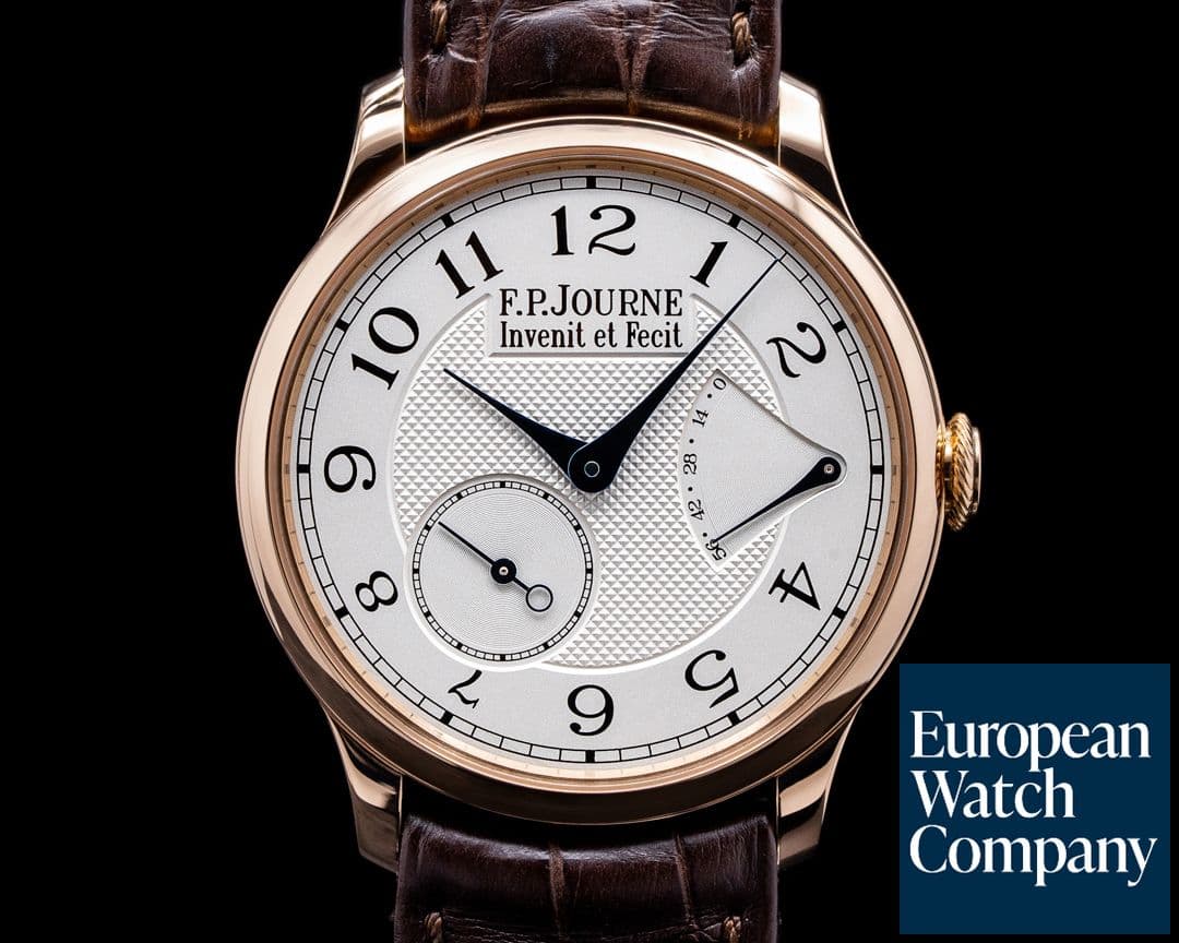 Image of F. P. Journe Chronometre Souverain Red Gold / Silver Dial 38MM RARE