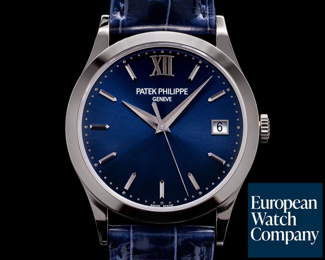 Image of Patek Philippe Calatrava 5296G-017 "Hausmann" White Gold / BLUE Dial LIMITED UNWORN