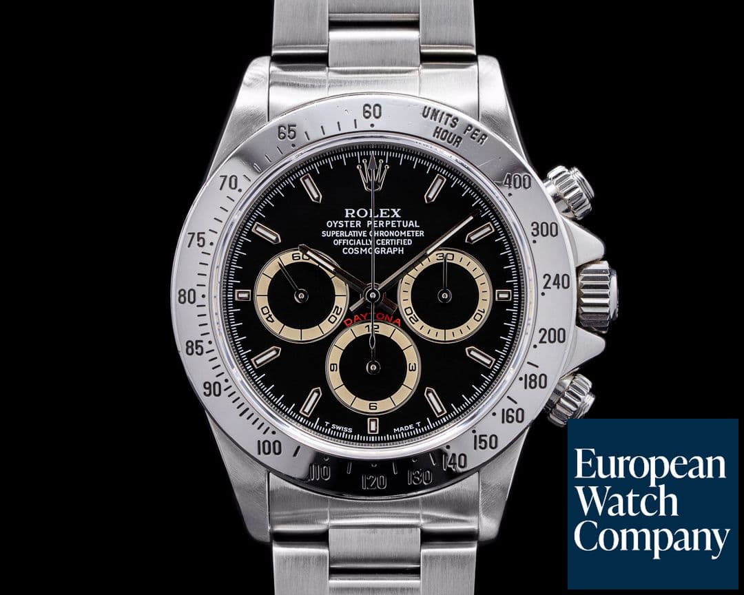 Image of Rolex PATRIZZI Daytona SS Black Dial Zenith T Series