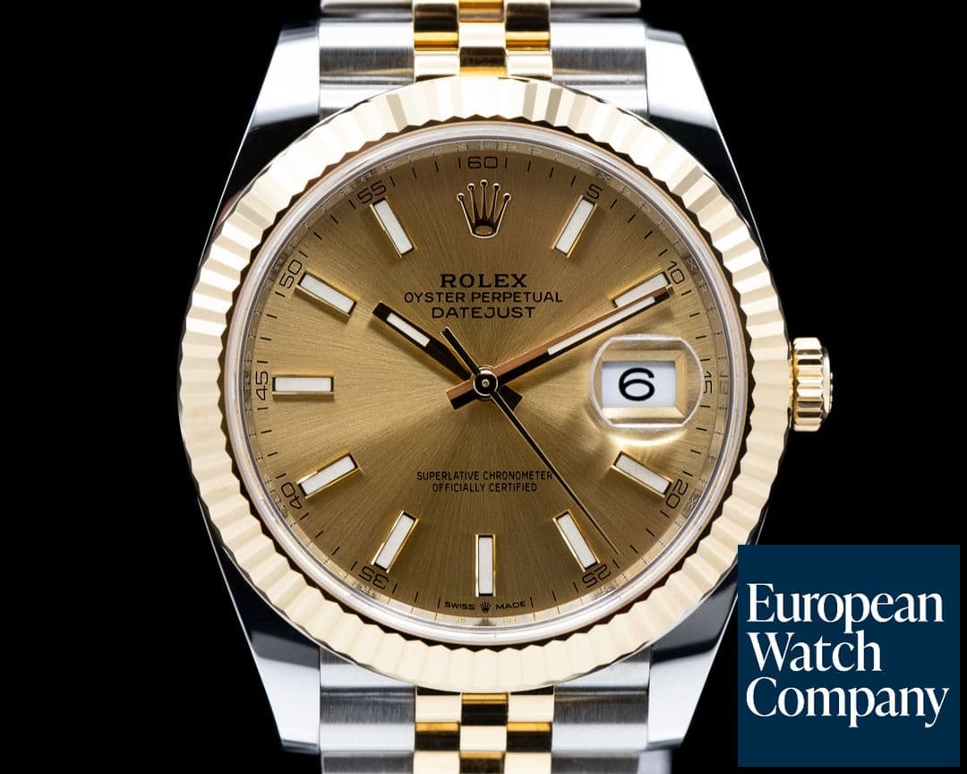 Image of Rolex Datejust II 126333 Champagne Stick Dial 18K / SS 41MM