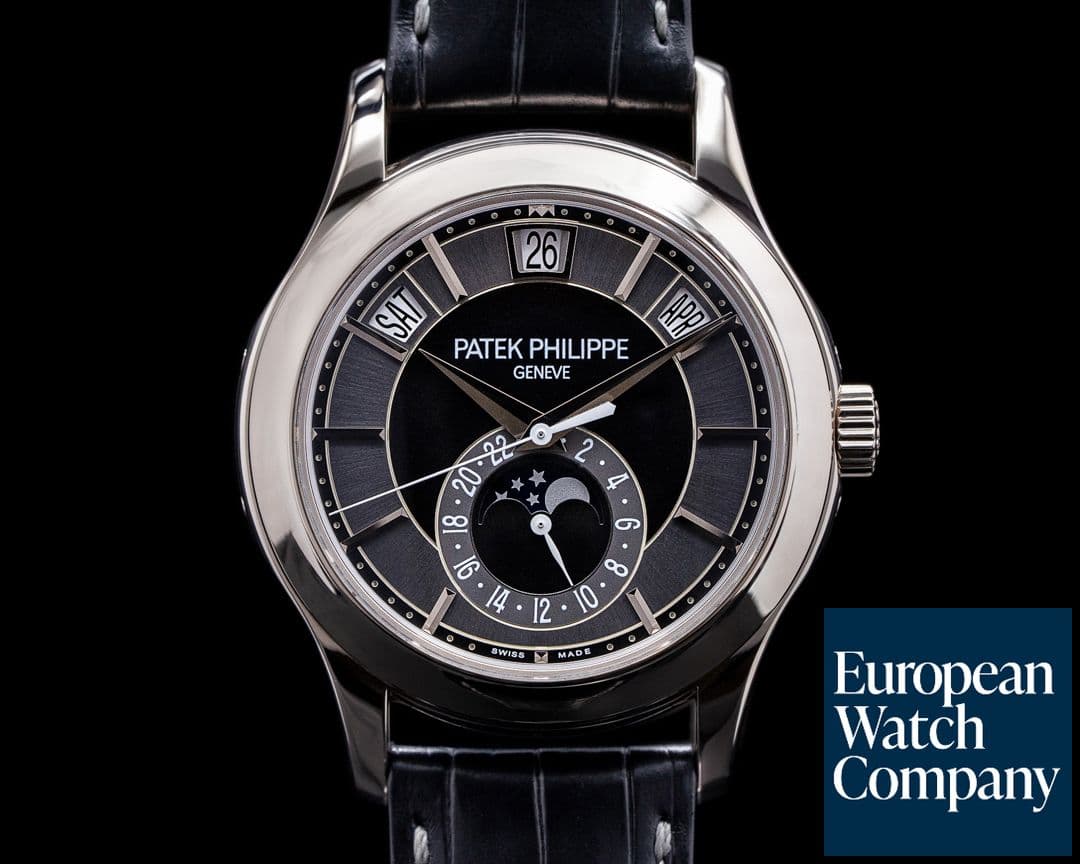 Image of Patek Philippe Annual Calendar 5205G Grey Dial 18K White Gold Black Dial