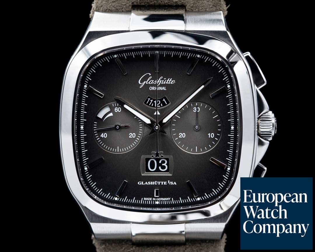 Image of Glashutte Original Seventies Chronograph Panorama Date SS Grey
