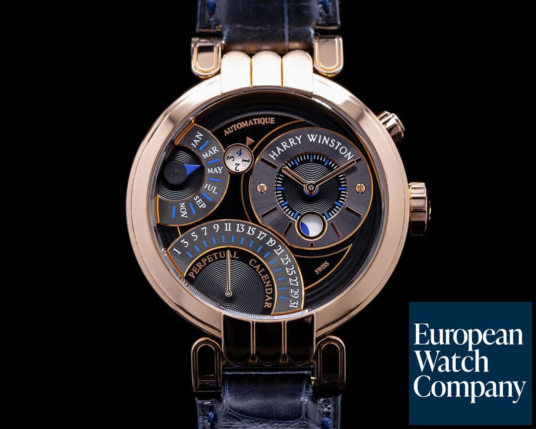 Image of Harry Winston Premier Excenter Bi-Retro Perpetual Calendar 18K Rose Gold