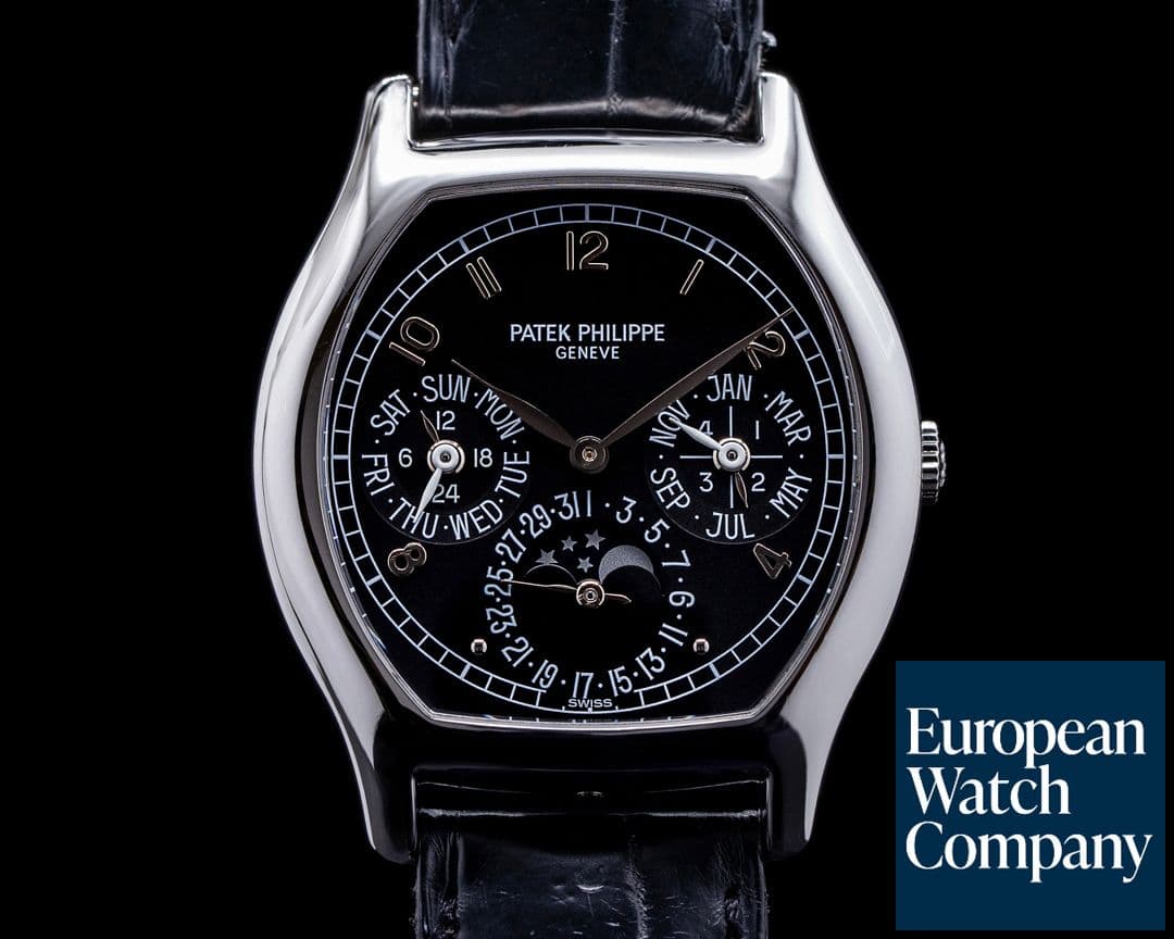 Image of Patek Philippe Perpetual Calendar 5040P Tonneau Platinum / Black Dial RARE