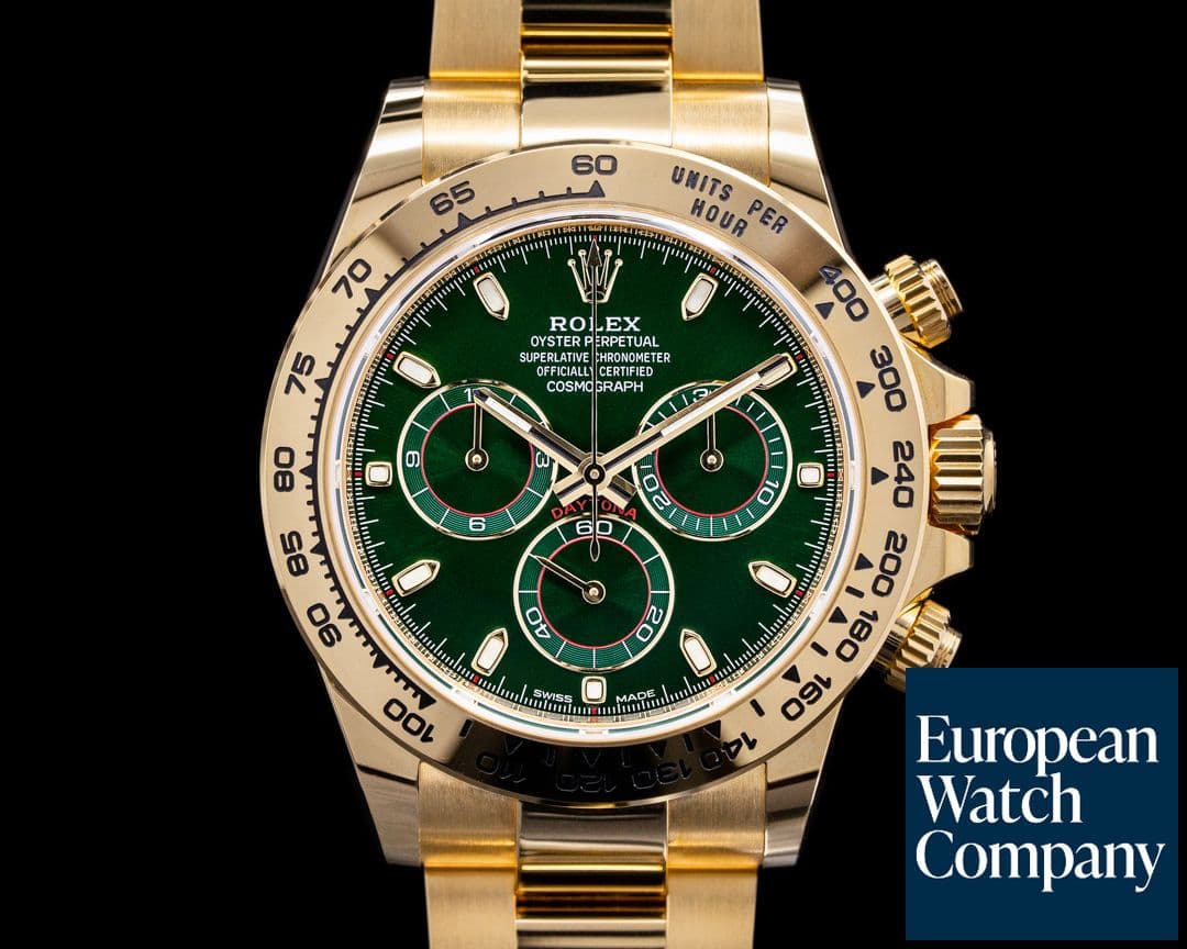Image of Rolex Daytona 116508 18k Yellow Gold / Green Dial Like New 2020