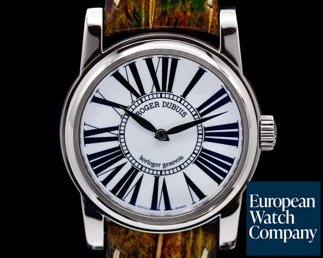 Image of Roger Dubuis Hommage White Enamel Dial 18K White Gold Chronometre RARE