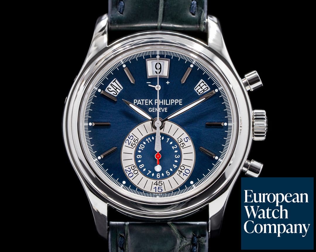 Image of Patek Philippe Annual Calendar 5960P Chronograph Platinum Blue Dial