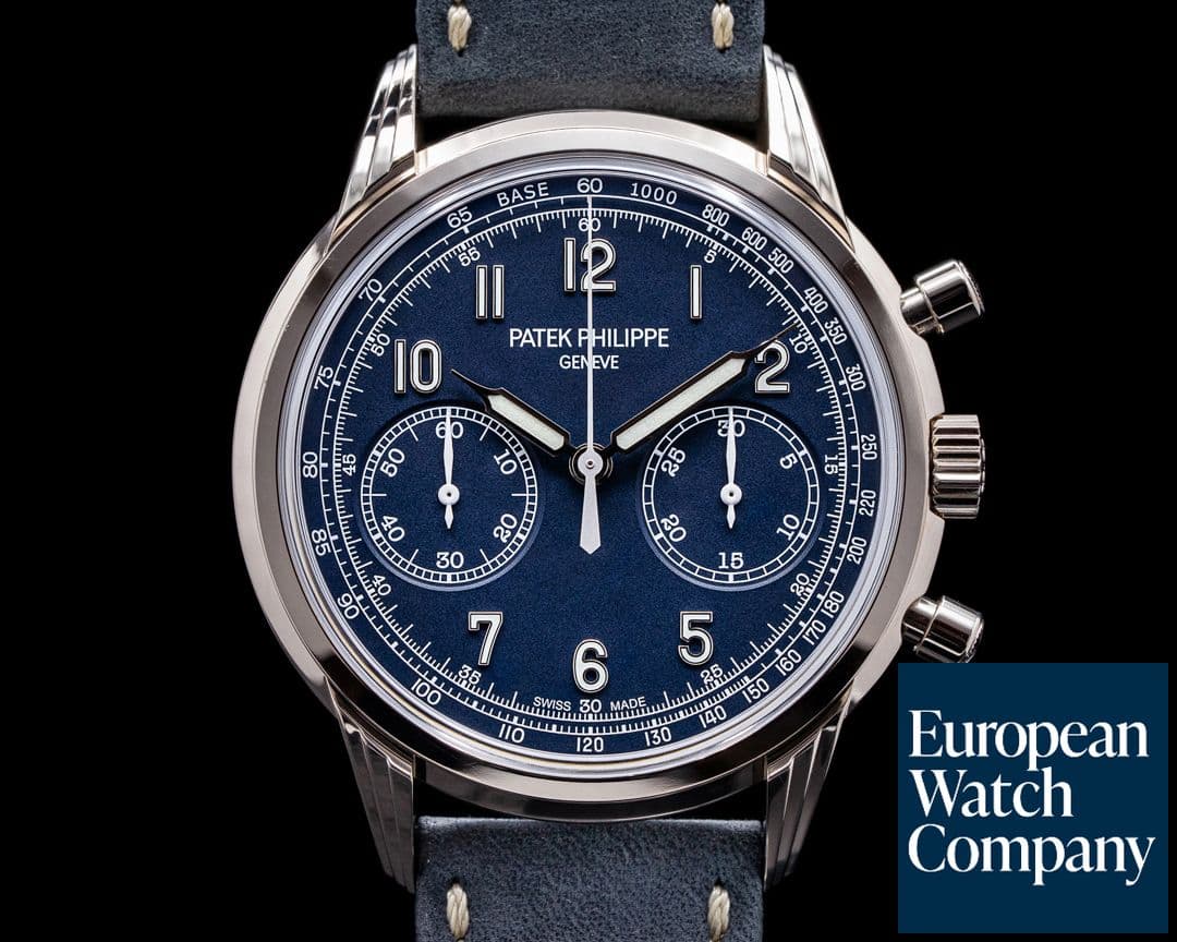Image of Patek Philippe Chronograph 5172G 18K White Gold Blue Dial 