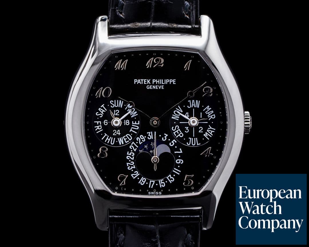 Image of Patek Philippe Perpetual Calendar 5040P Tonneau Platinum / Black Dial RARE