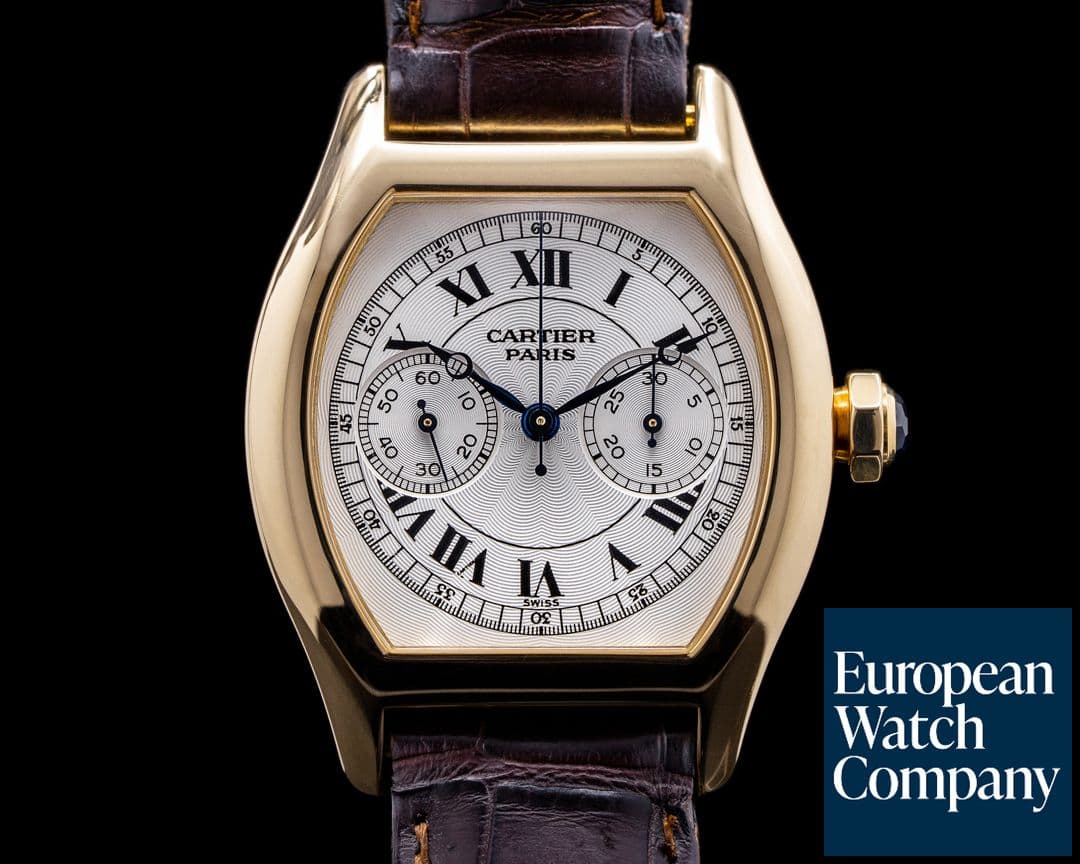 Image of Cartier Privee Collection Tortue Monopoussoir Chronograph 18K Yellow Gold