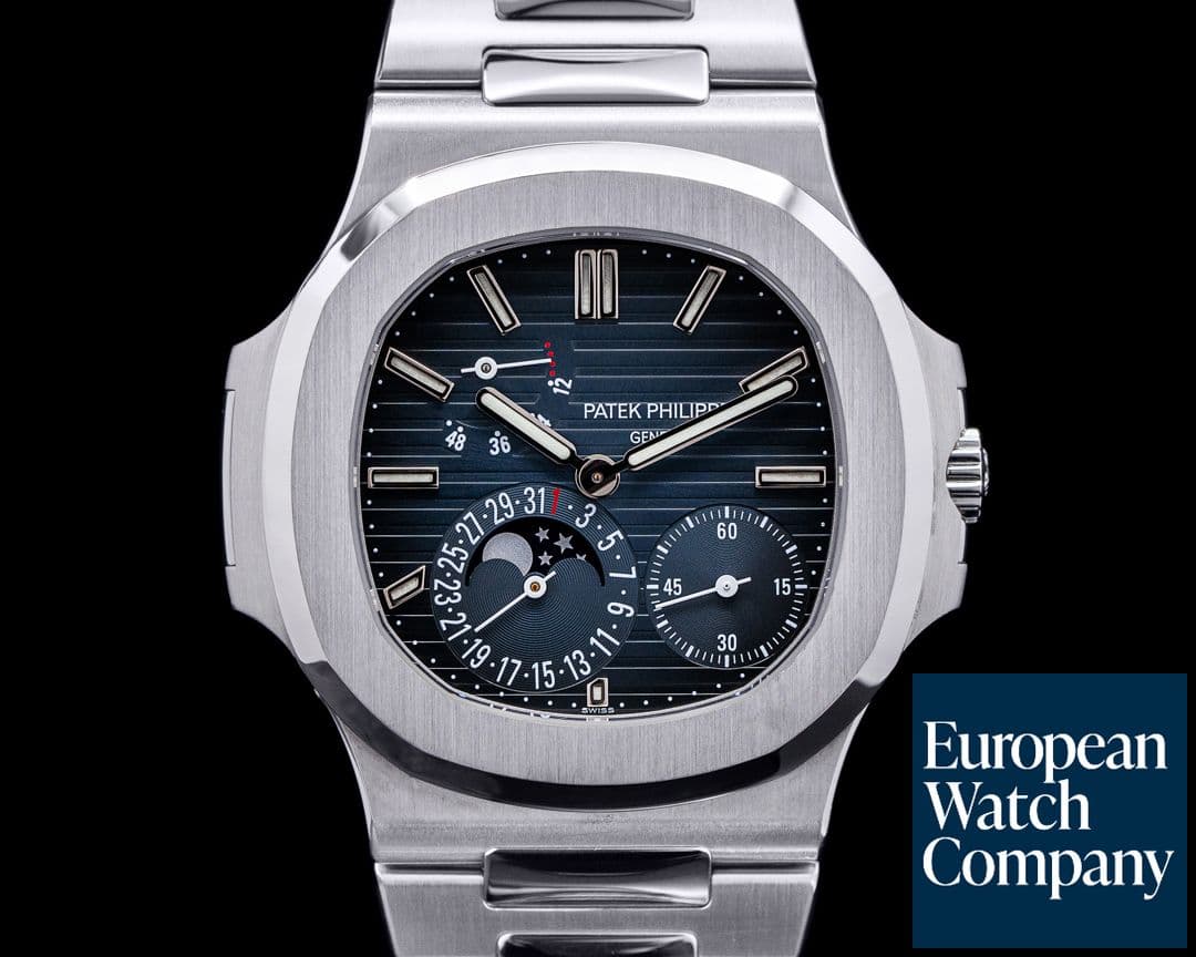 Image of Patek Philippe Jumbo Nautilus 5712 Moonphase Power Reserve SS FULL SET