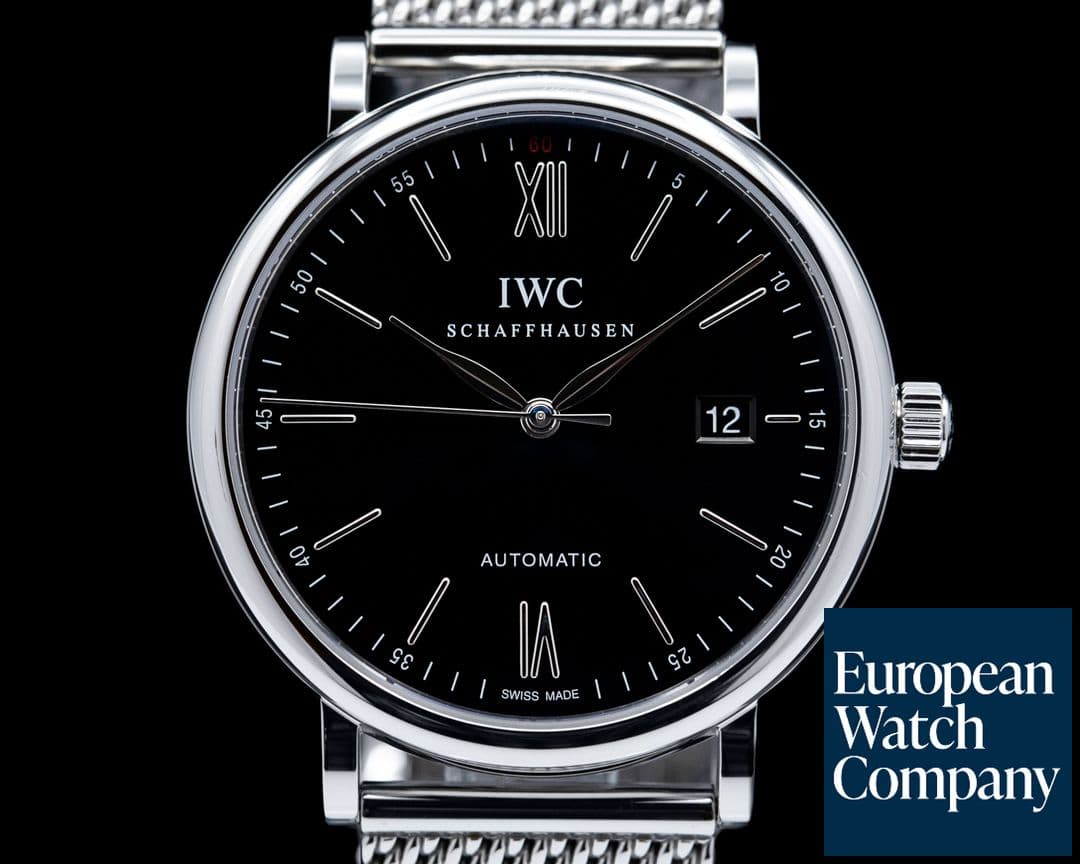 Image of IWC Portofino Automatic 
Black Dial SS / SS