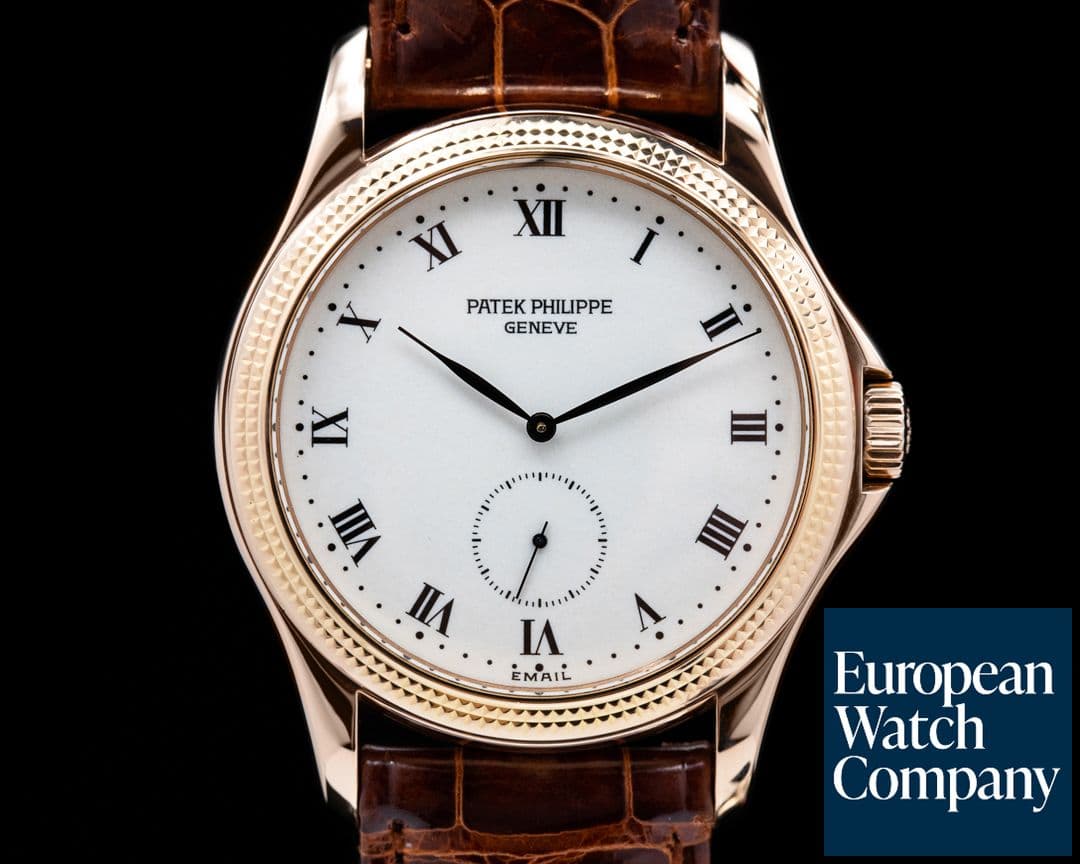 Image of Patek Philippe Calatrava Manual Wind Enamel Dial 18K Rose Gold