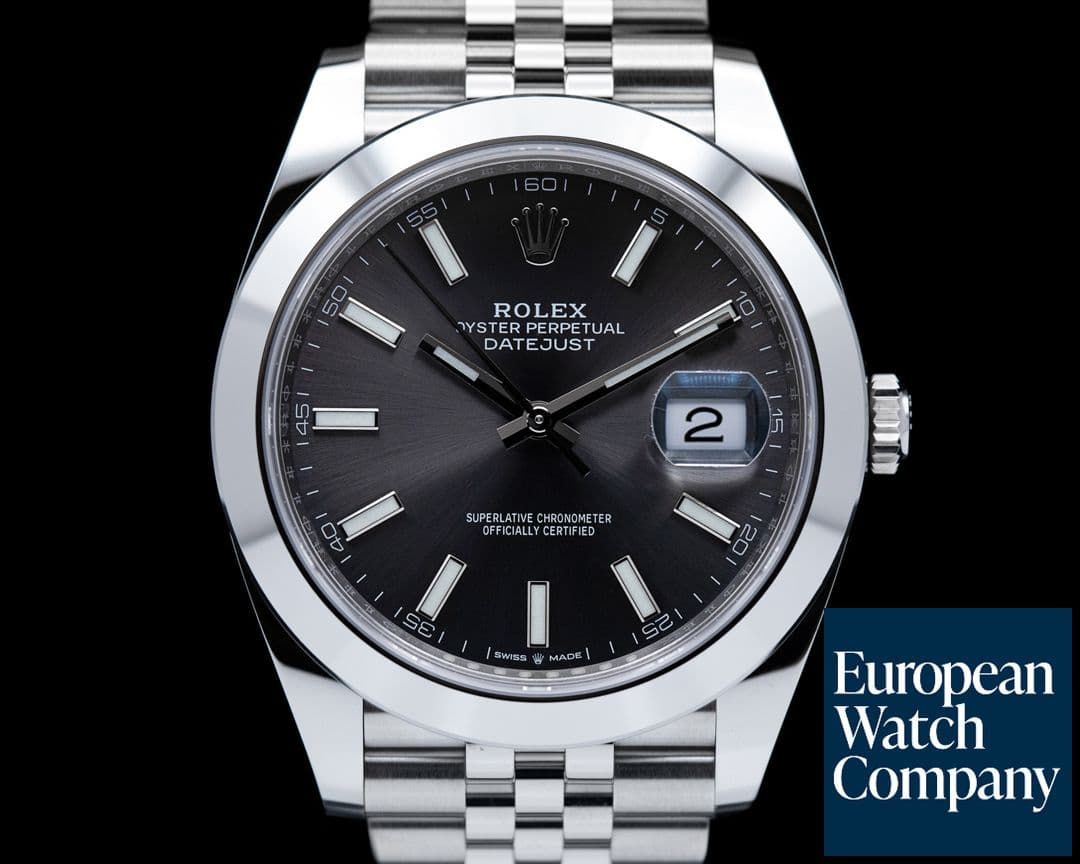 Image of Rolex Datejust 41 Rhodium Stick Dial SS 2021 UNWORN