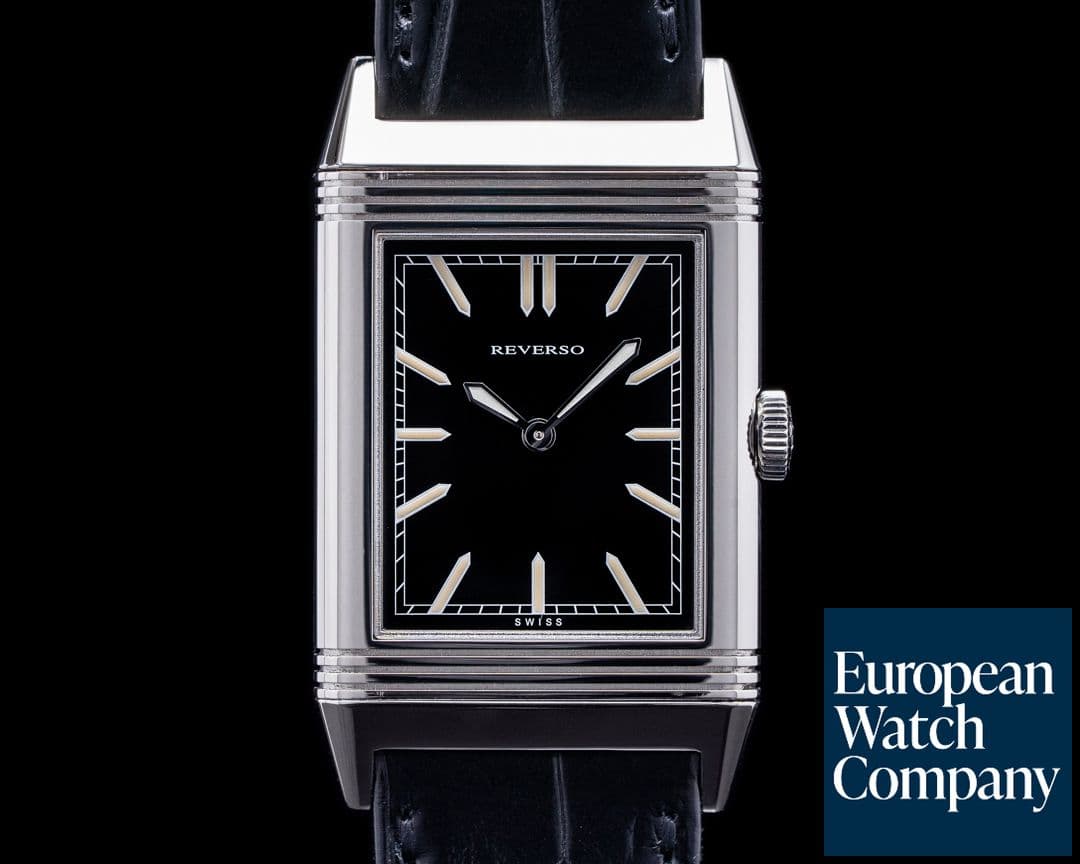 Image of Jaeger LeCoultre Grande Reverso "Tribute to 1931" Ultra Thin SS Black Dial