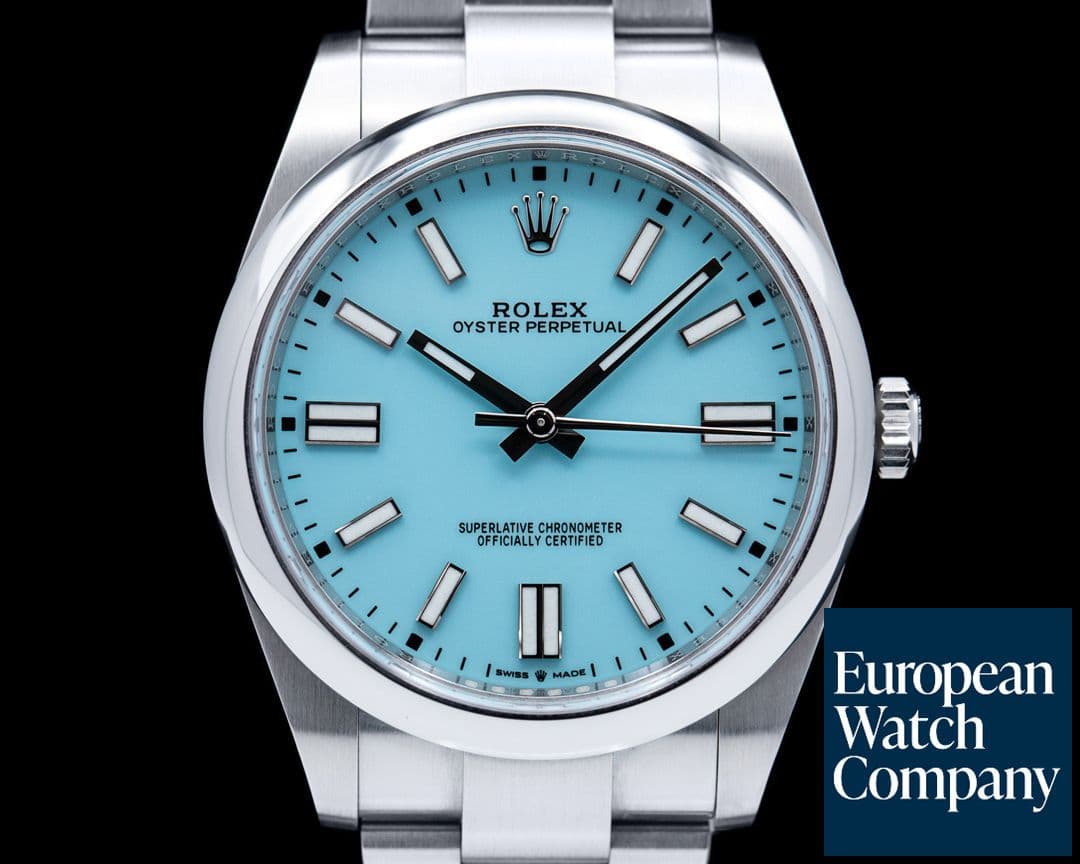 Image of Rolex Oyster Perpetual 124300 41mm SS / Turquoise Blue Dial 2020 