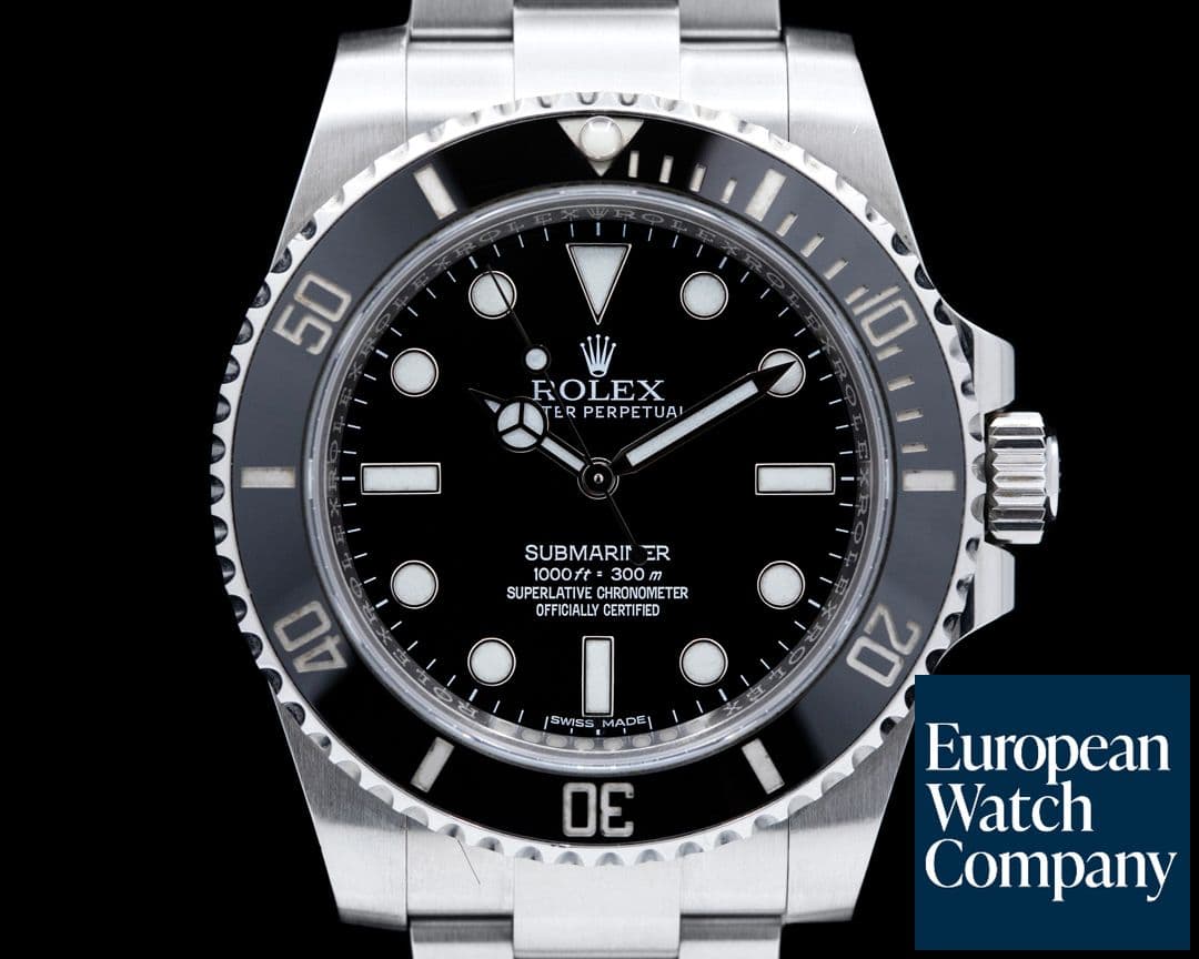 Image of Rolex Submariner 114060 No Date Ceramic Bezel SS 