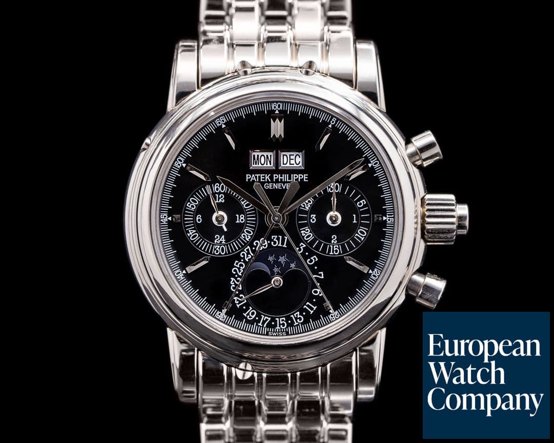 Image of Patek Philippe 5004G Black Dial / 18K Bracelet RARE SPECIAL ORDER 