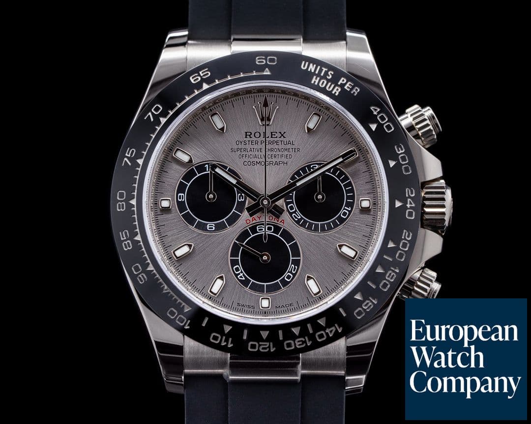 Image of Rolex Daytona 116519 18K White Gold Ceramic Oysterflex Silver Dial 2021