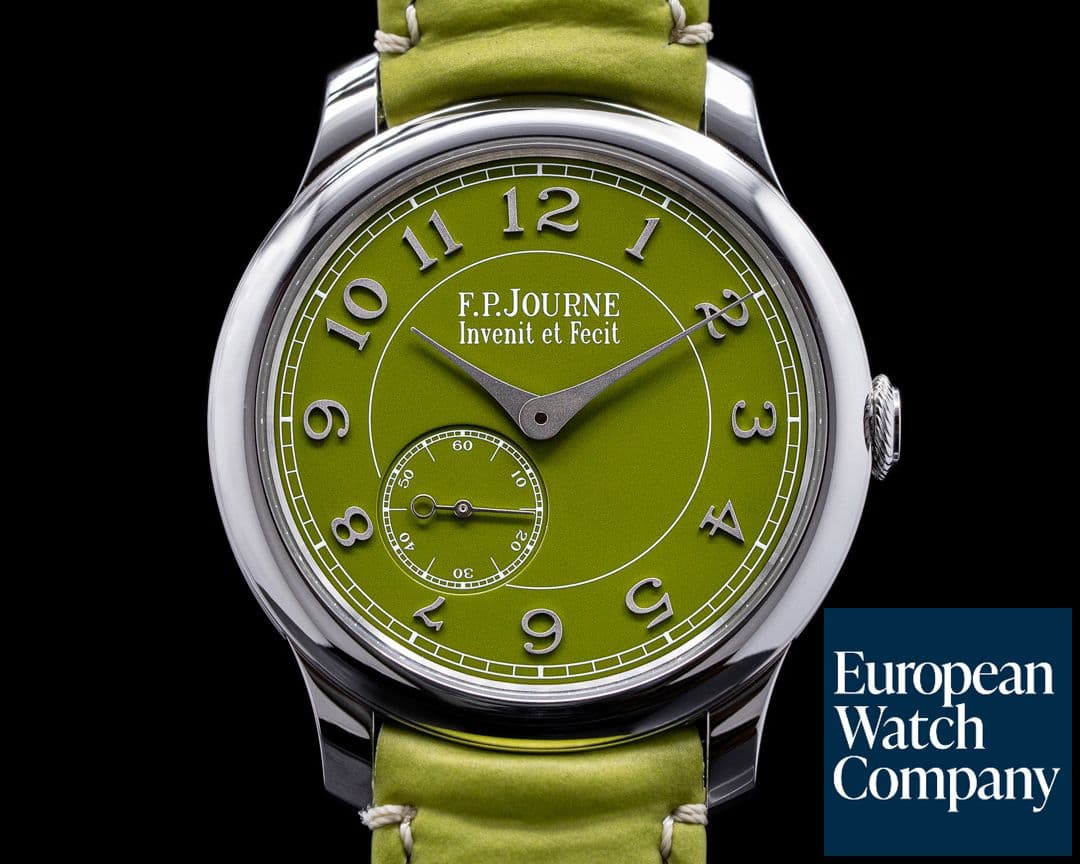 Image of F. P. Journe Chronometre Souverain DUBAI Limited Edition Platinum GREEN UNWORN