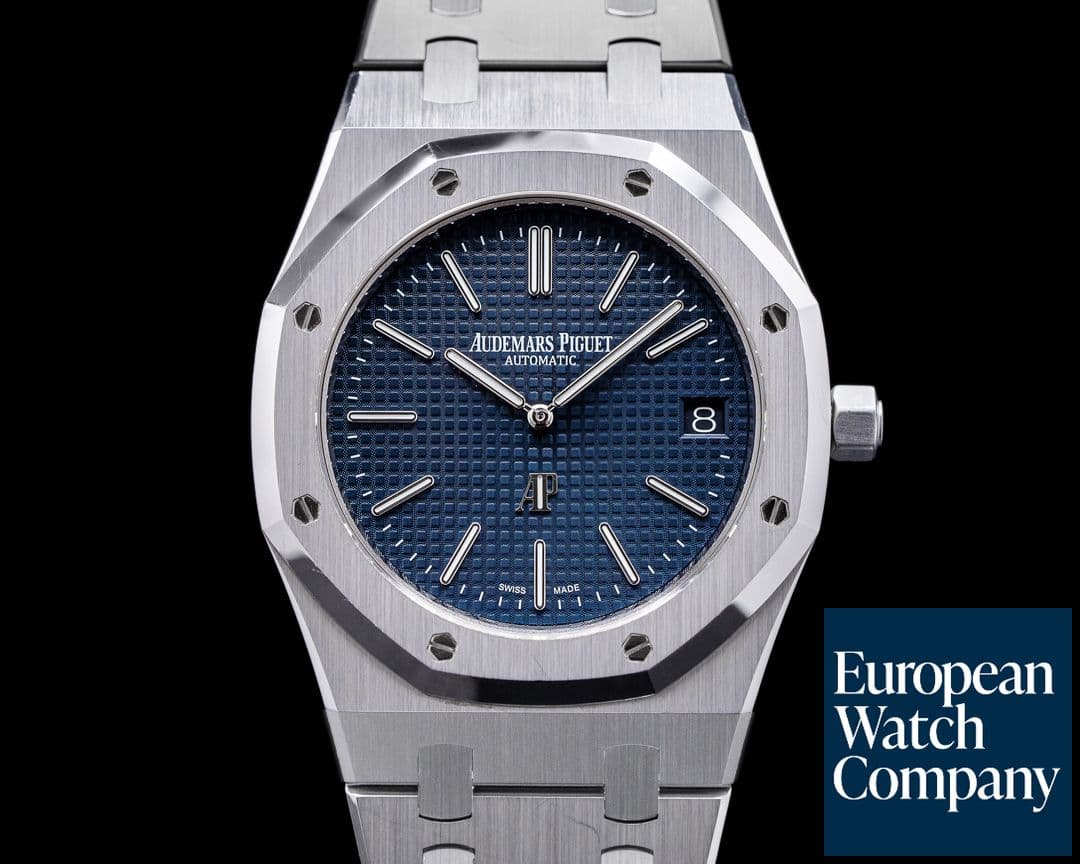 Image of Audemars Piguet Royal Oak Extra Thin Blue Dial SS 15202ST 