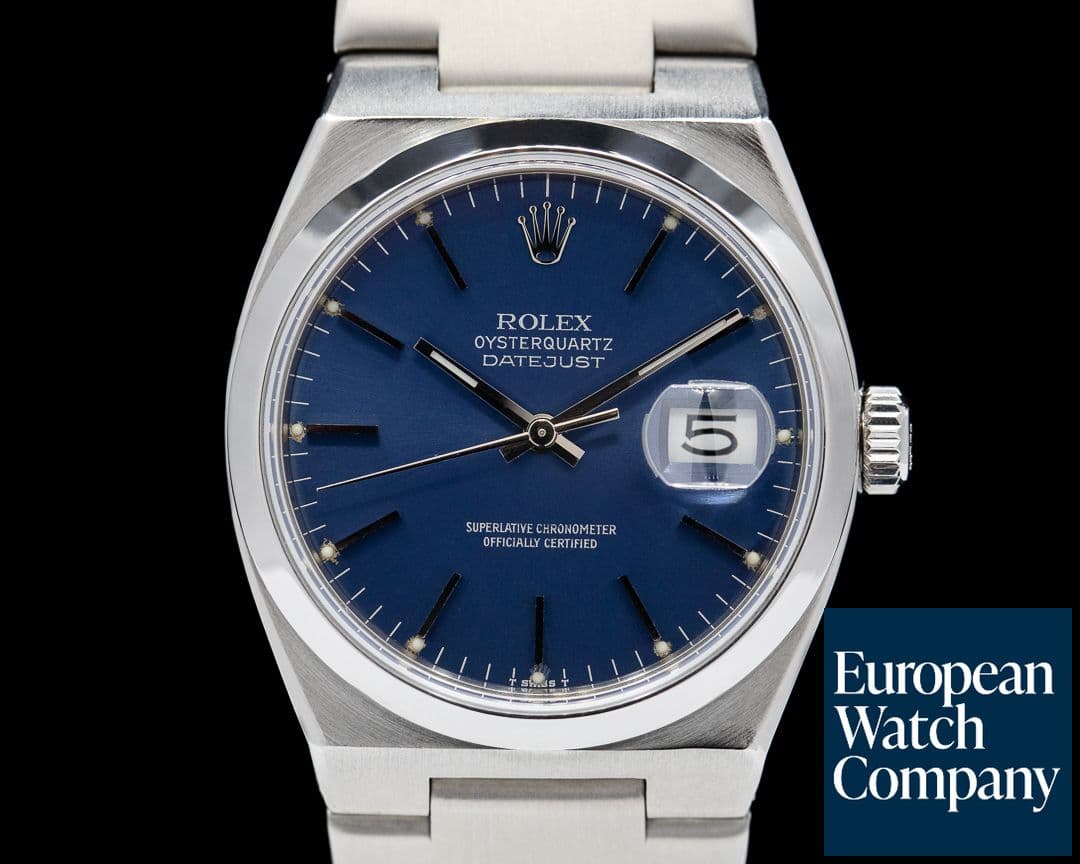 Image of Rolex OysterQuartz Datejust Blue Dial / SS
