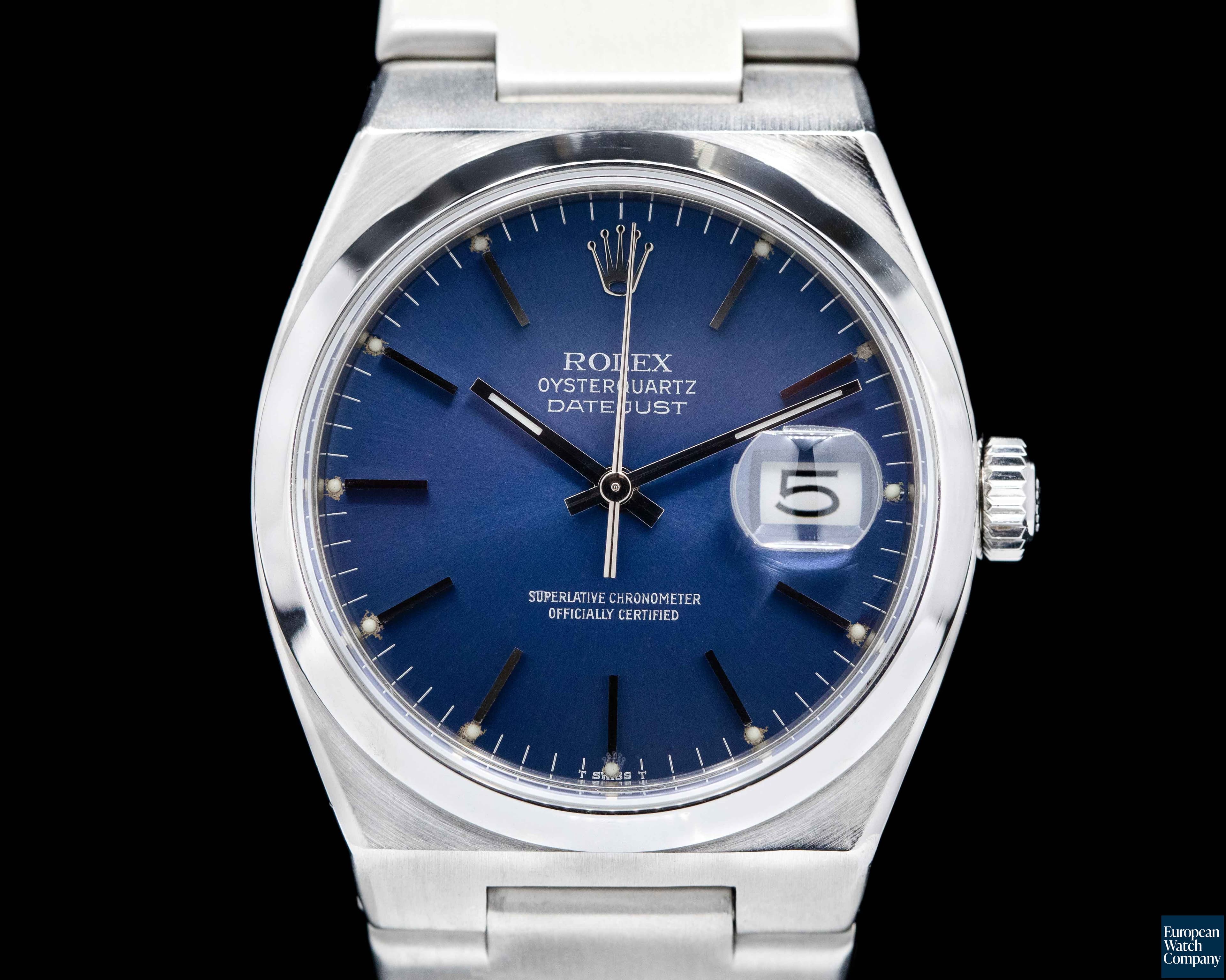 Image of Rolex OysterQuartz 17014 Datejust  Black Dial / SS