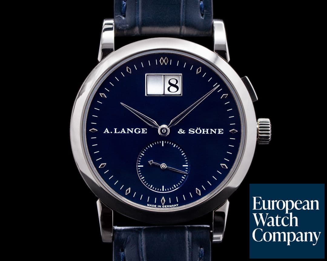 Image of A. Lange and Sohne Saxonia 105.027 White Gold Blue Dial RARE