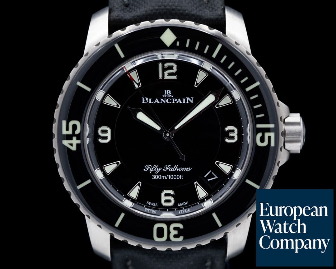 Image of Blancpain Fifty Fathoms / Black Dial Titanium