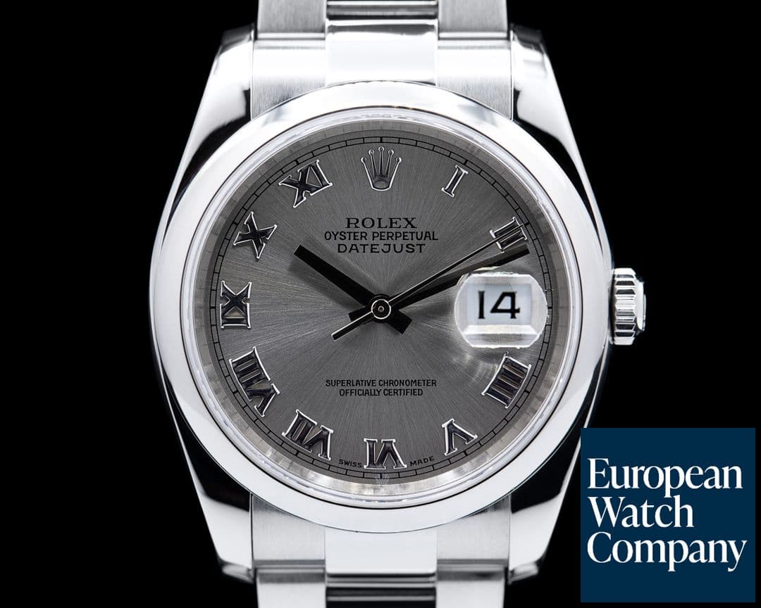 Image of Rolex Datejust 116200 Rhodium Roman Silver Dial
 