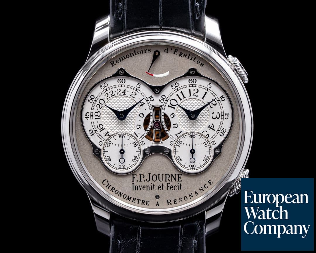 Image of F. P. Journe Chronometre Resonance Platinum Silver Dial 40MM NEW MODEL UNWORN