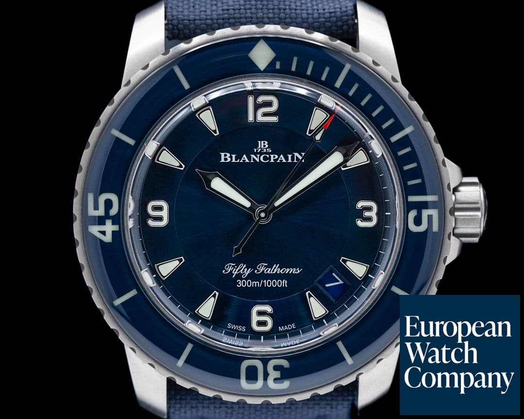 Image of Blancpain Fifty Fathoms / Blue Dial Titanium UNWORN