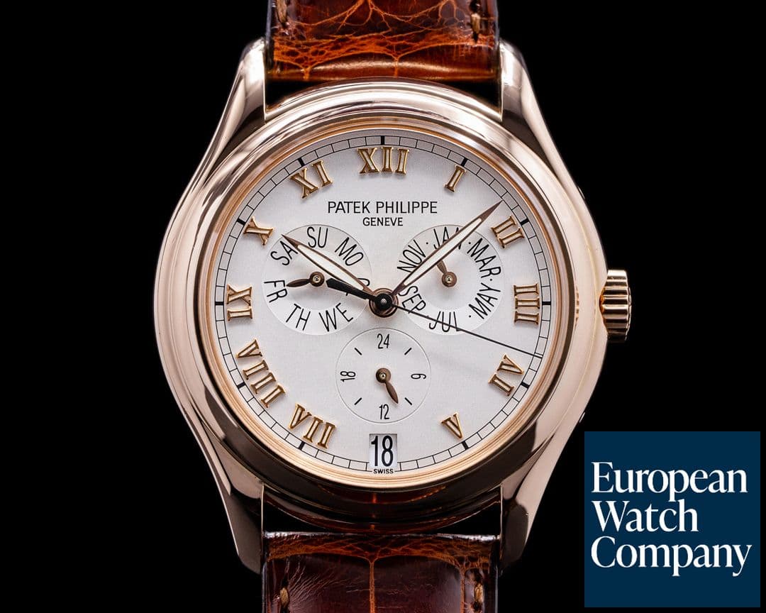Image of Patek Philippe Annual Calendar 5035R 18K Rose Gold Silver Dial 