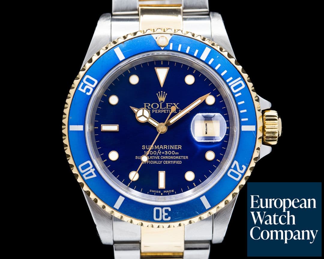 Image of Rolex Submariner 16613 Blue Dial SS / 18K BOX & PAPERS