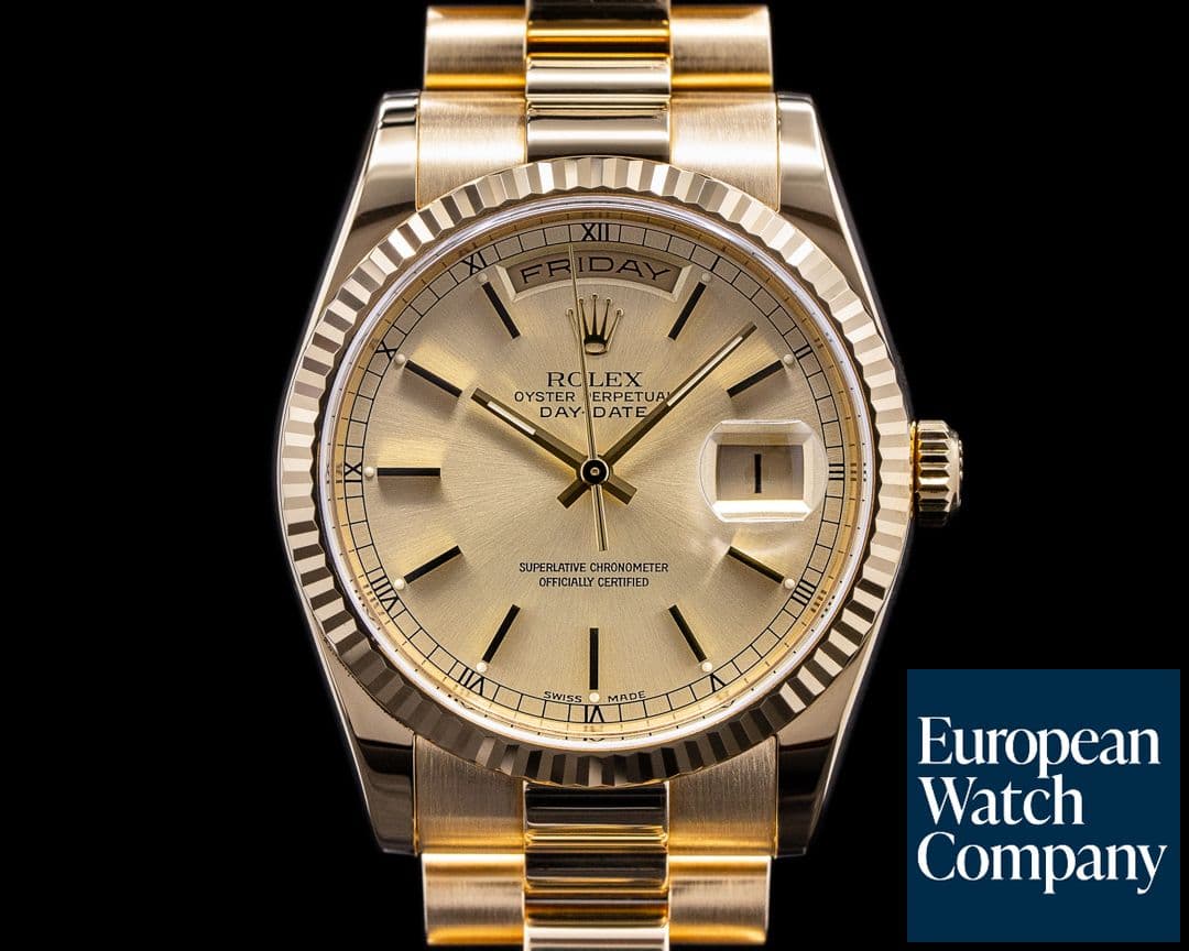 Image of Rolex Day Date President 118238 Champagne Dial 18K Yellow Gold 
