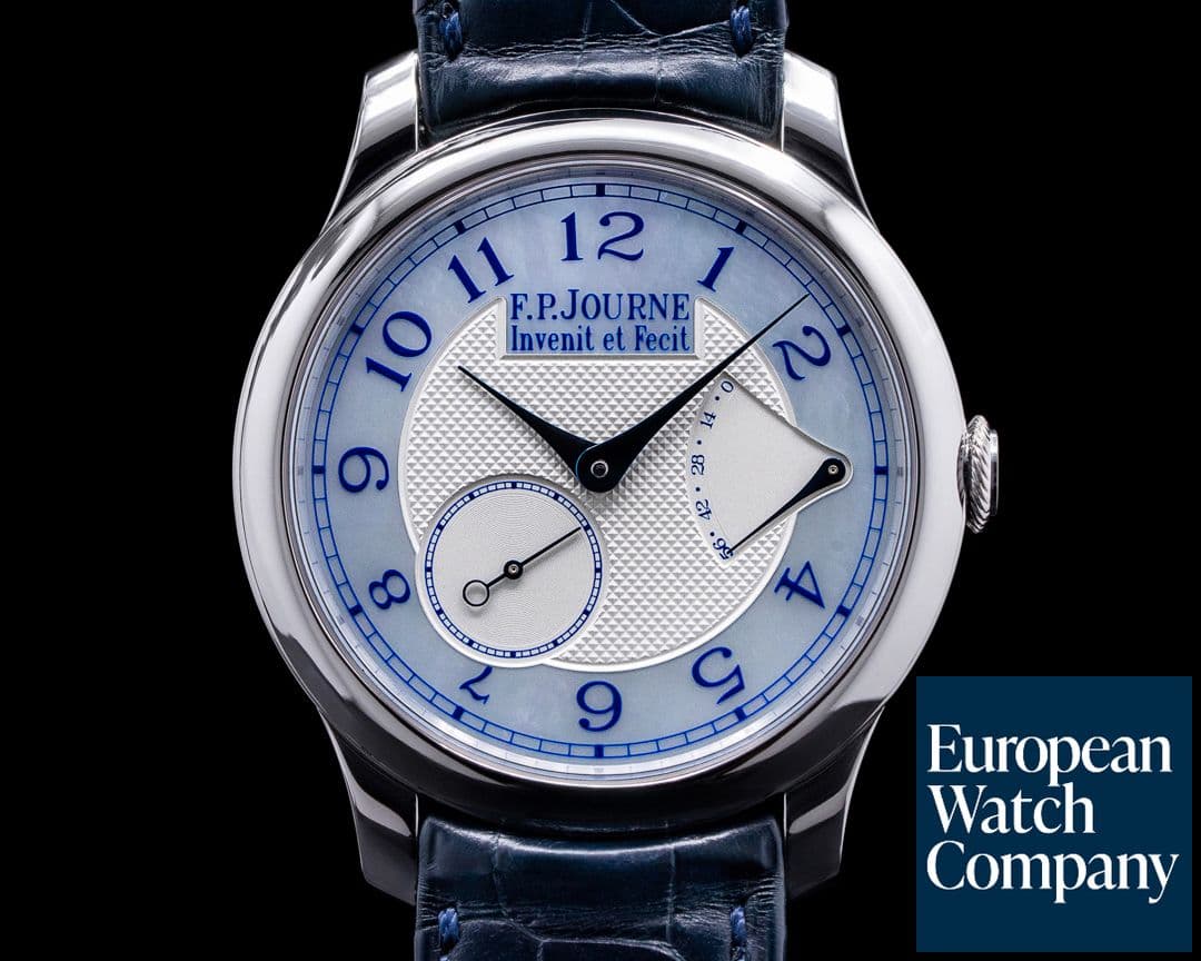 Image of F. P. Journe Chronometre Souverain Nacre Mother of Pearl Dial Platinum 40MM 