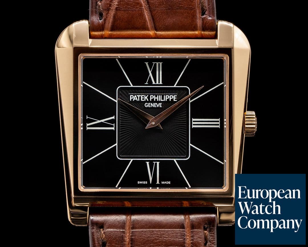 Image of Patek Philippe Gondolo 5489R Trapeze 18K Rose Gold /Black Dial PIECE UNIQUE
