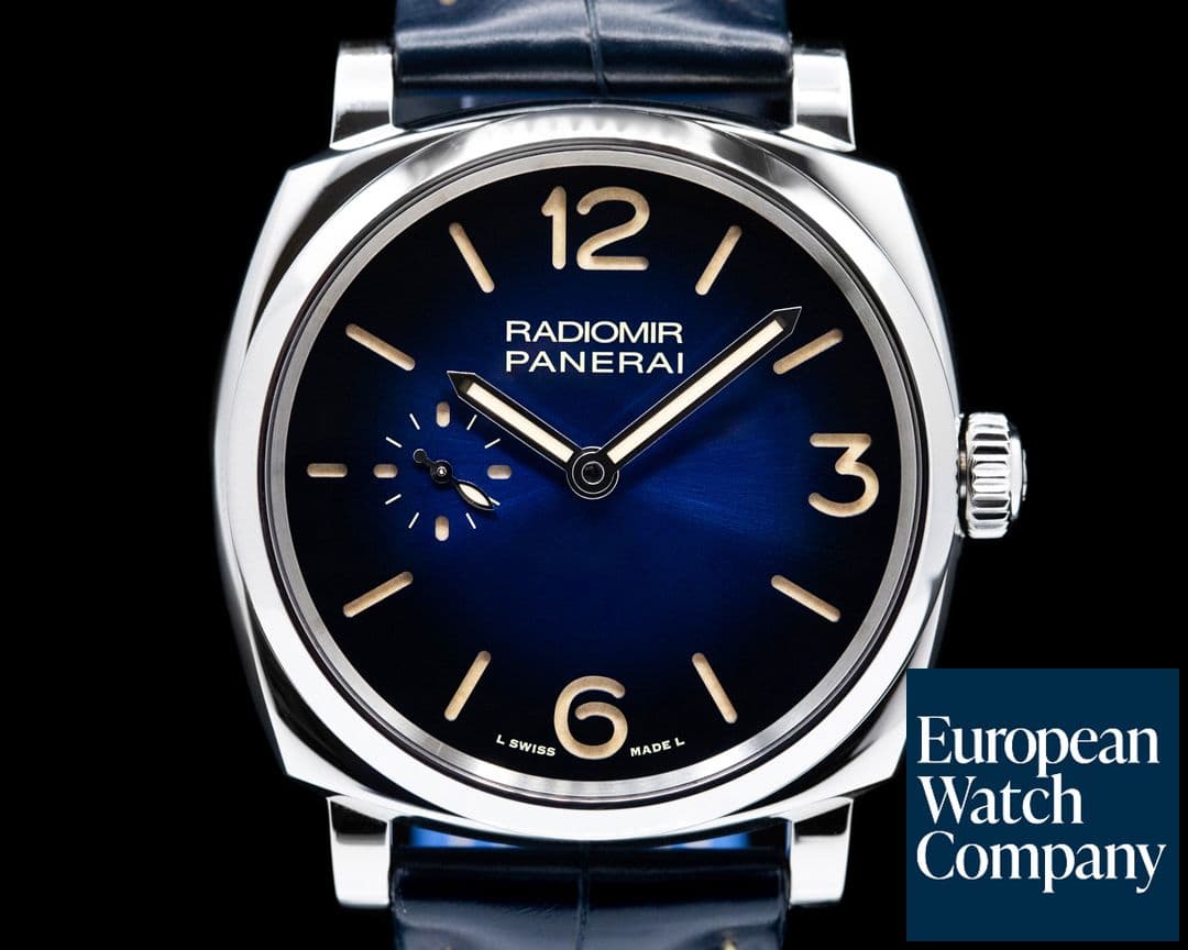 Image of Panerai Radiomir Manual Wind SS 42MM Blue "Sandwich Dial"