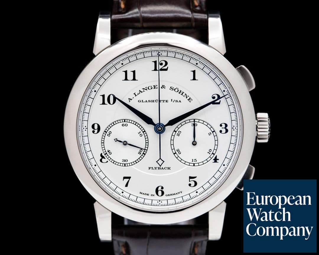 Image of A. Lange and Sohne 1815 Flyback Chronograph 402.026 Silver Dial 18K White Gold 