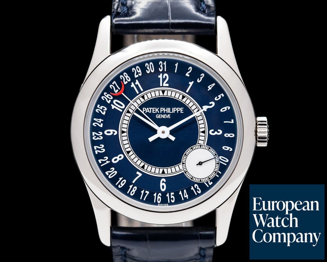 Image of Patek Philippe Calatrava 6000G Blue Dial 18K White Gold / Deployant