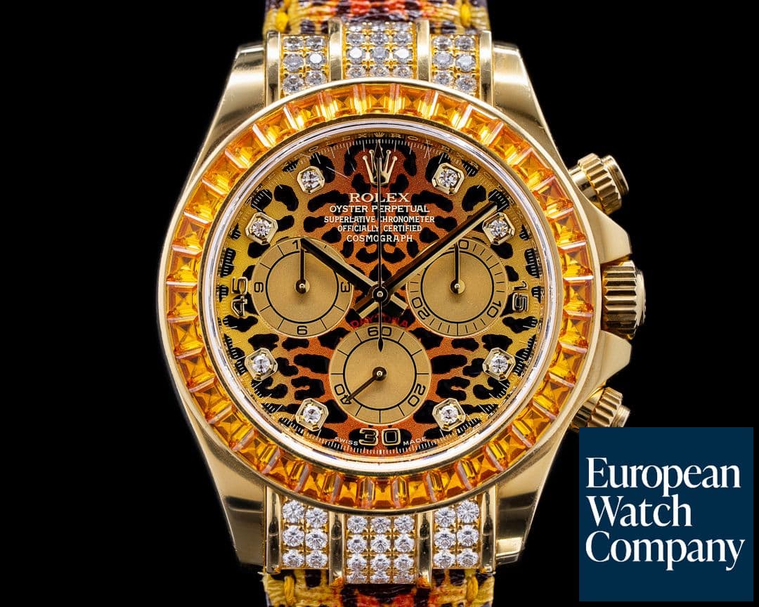 Image of Rolex Cosmograph Daytona 116598 SACO "LEOPARD" 18K FULL SET WOW