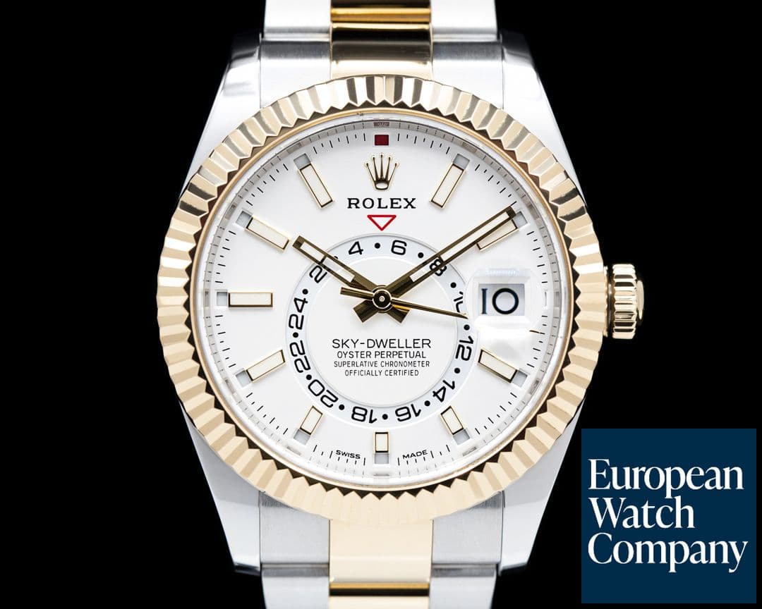 Image of Rolex Sky Dweller 326933 Steel & Yellow Gold White Dial 
