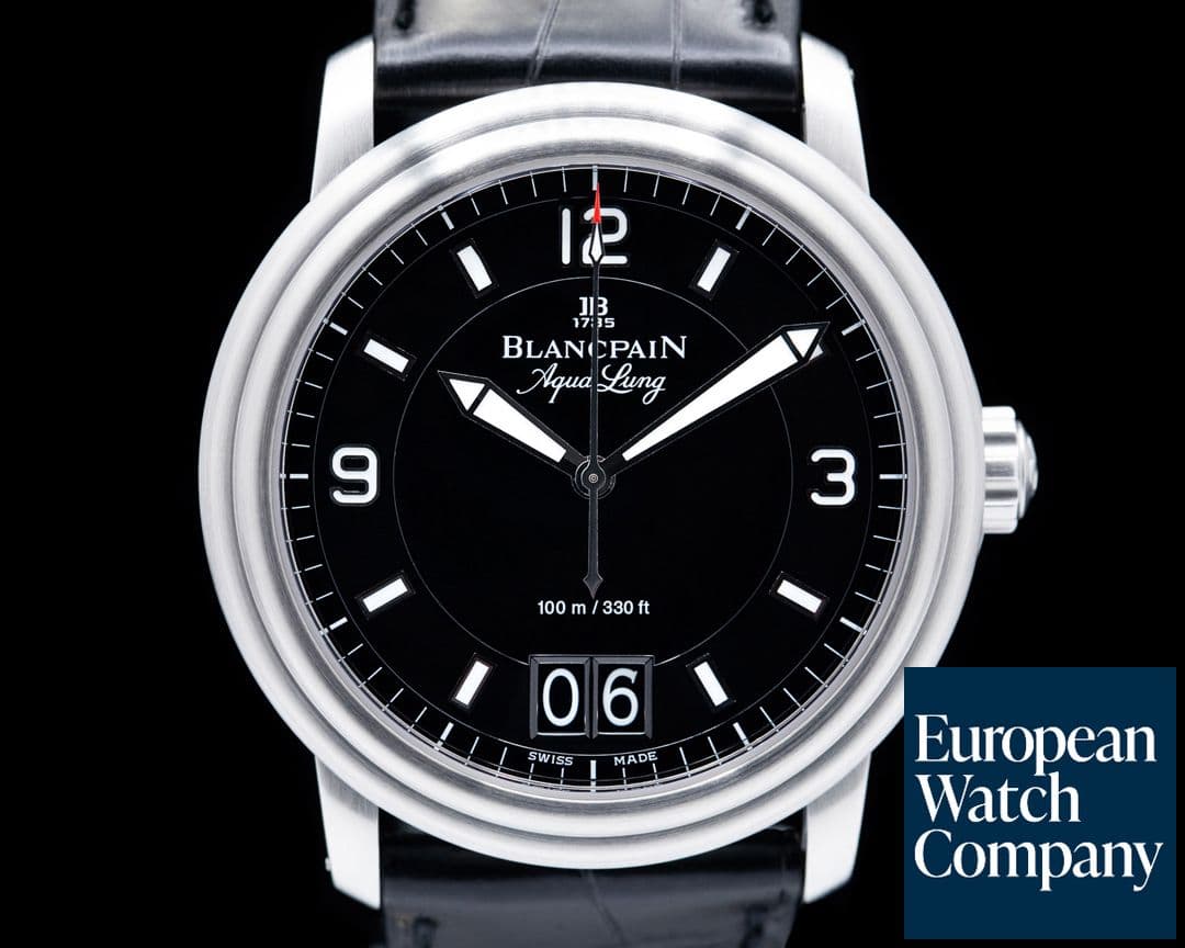 Image of Blancpain Aqualung 2850 SS Big Date SS Rubber Strap