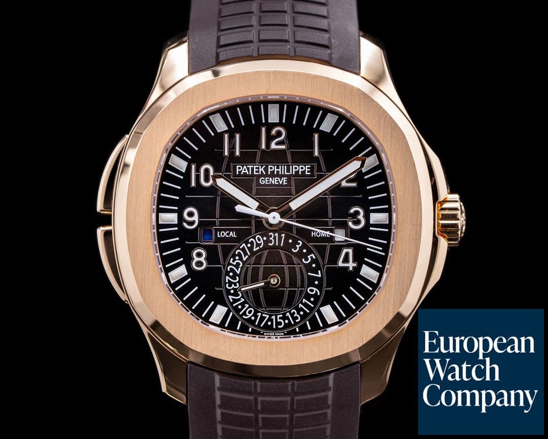 Image of Patek Philippe Aquanaut 5164R Travel Time Rose Gold / Rubber 2021