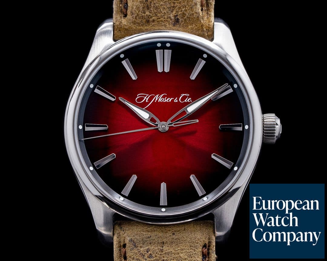 Image of H. Moser and Cie. Pioneer Centre Seconds Cosmic Red Fume Dial 