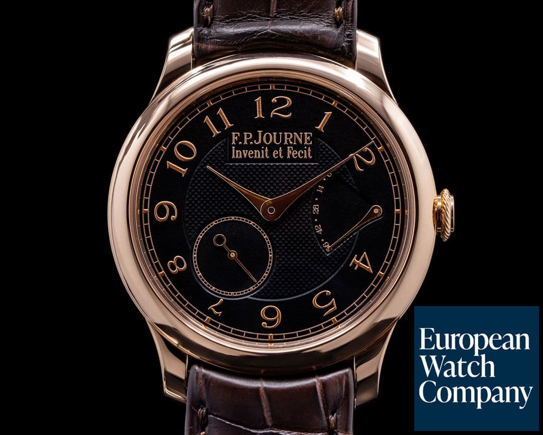 Image of F. P. Journe Chronometre Souverain 18k Rose Gold Black Dial BOUTIQUE 