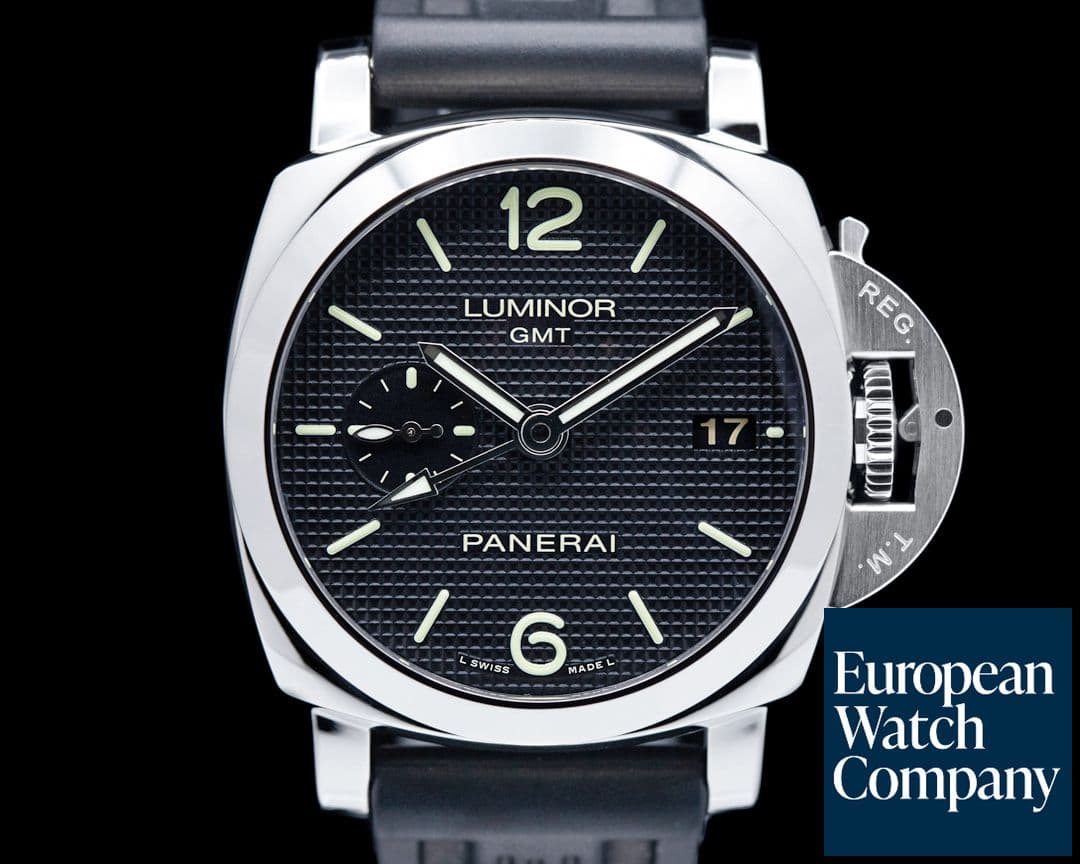Image of Panerai Luminor 1950 3 Day GMT SS / Rubber
